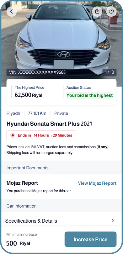 car for sale on Mazad By Motory